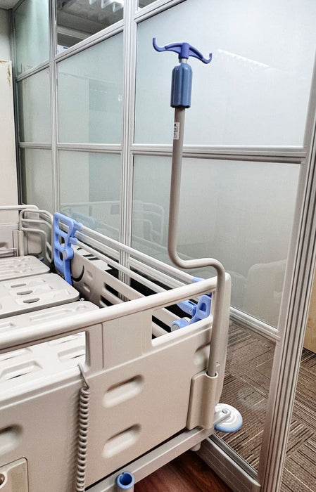 3 Fungsi Katil Elektrik Hospital dengan Tilam, Tiang IV, Pemegang beg kencing | Penjagaan Kesihatan AIM