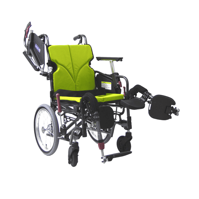 Self-Propelled Elevating Wheelchair Light Green KMD-C16-45 | Kawamura
