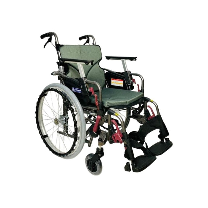 kerusi roda murahSelf-Propelled Elevating Wheelchair KMD-C22-45 Light Blue | Kawamura 