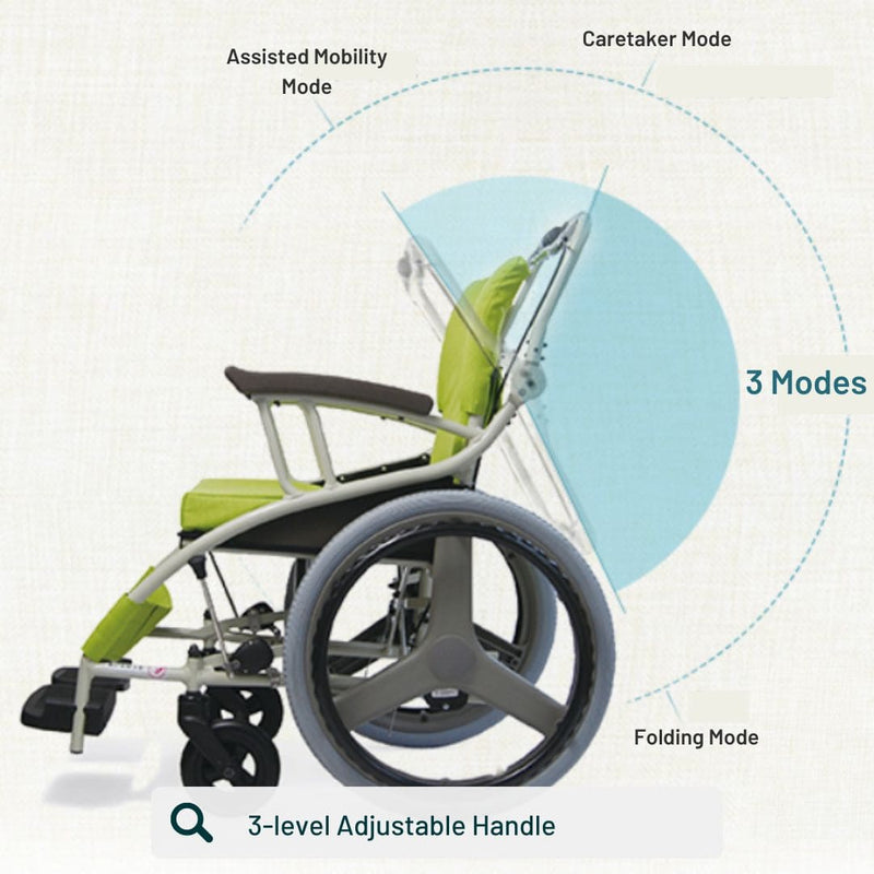 3-in-1 Rollator Walker Wheelchair AY18 | Kawamura