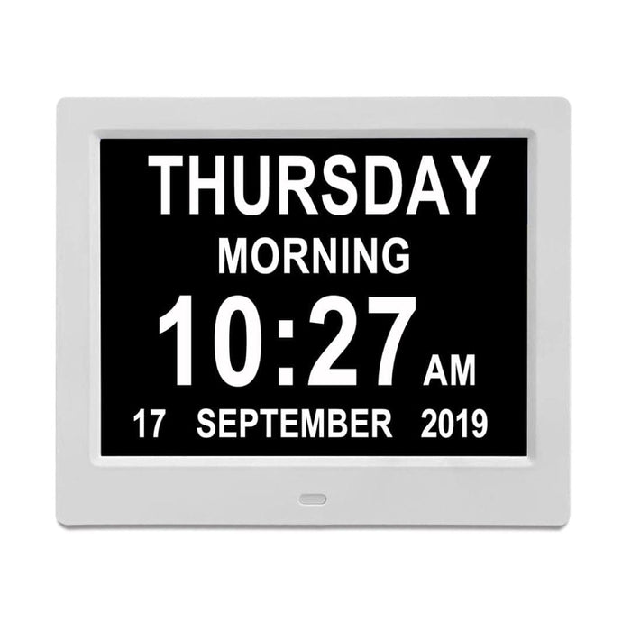 8" Digital Calendar Day Clock - Orientation Dementia Clock