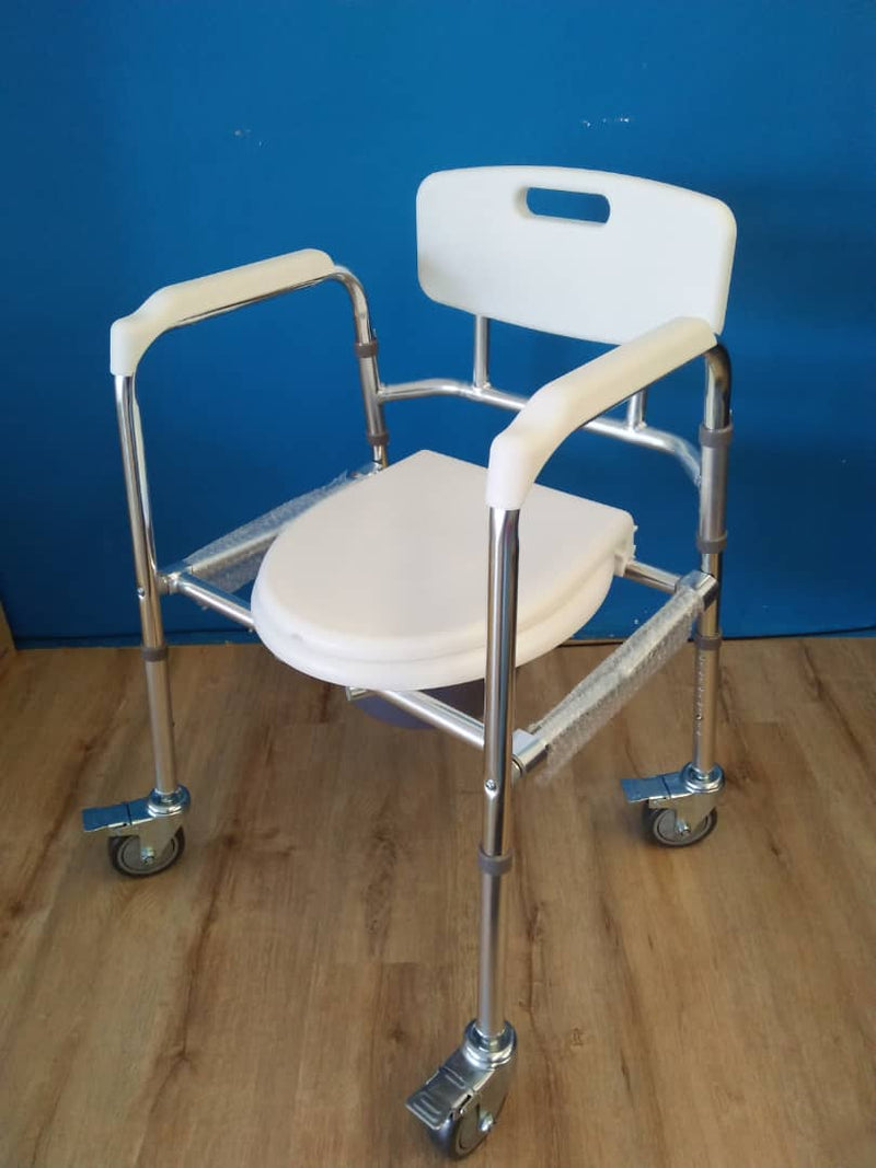 Light Commode Mobile Chair with Adjustable Aluminium Frame - Asian Integrated Medical Sdn Bhd (ielder.asia)