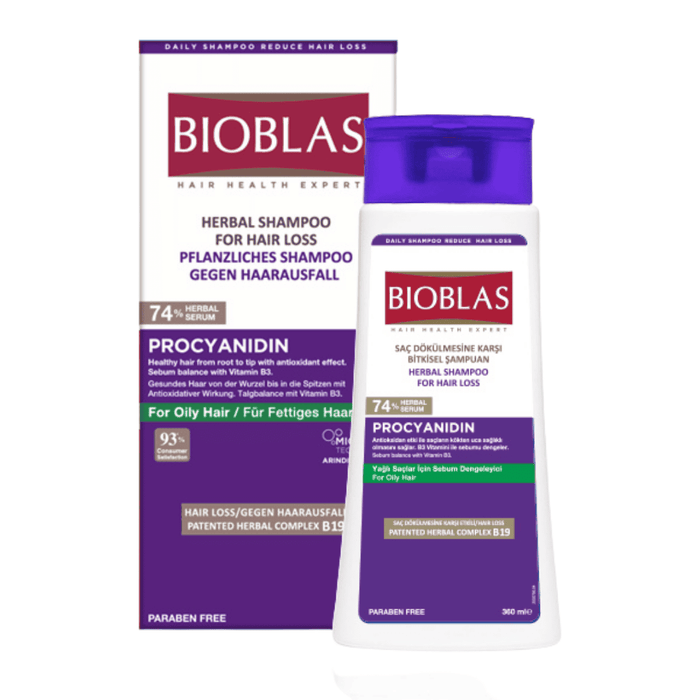 [新品上市] Bioblas 草本脱发洗发露（油性头皮） (360ML)