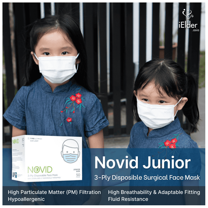 Novid 3-Ply Disposable Surgical Face Mask Junior size (individual pack)