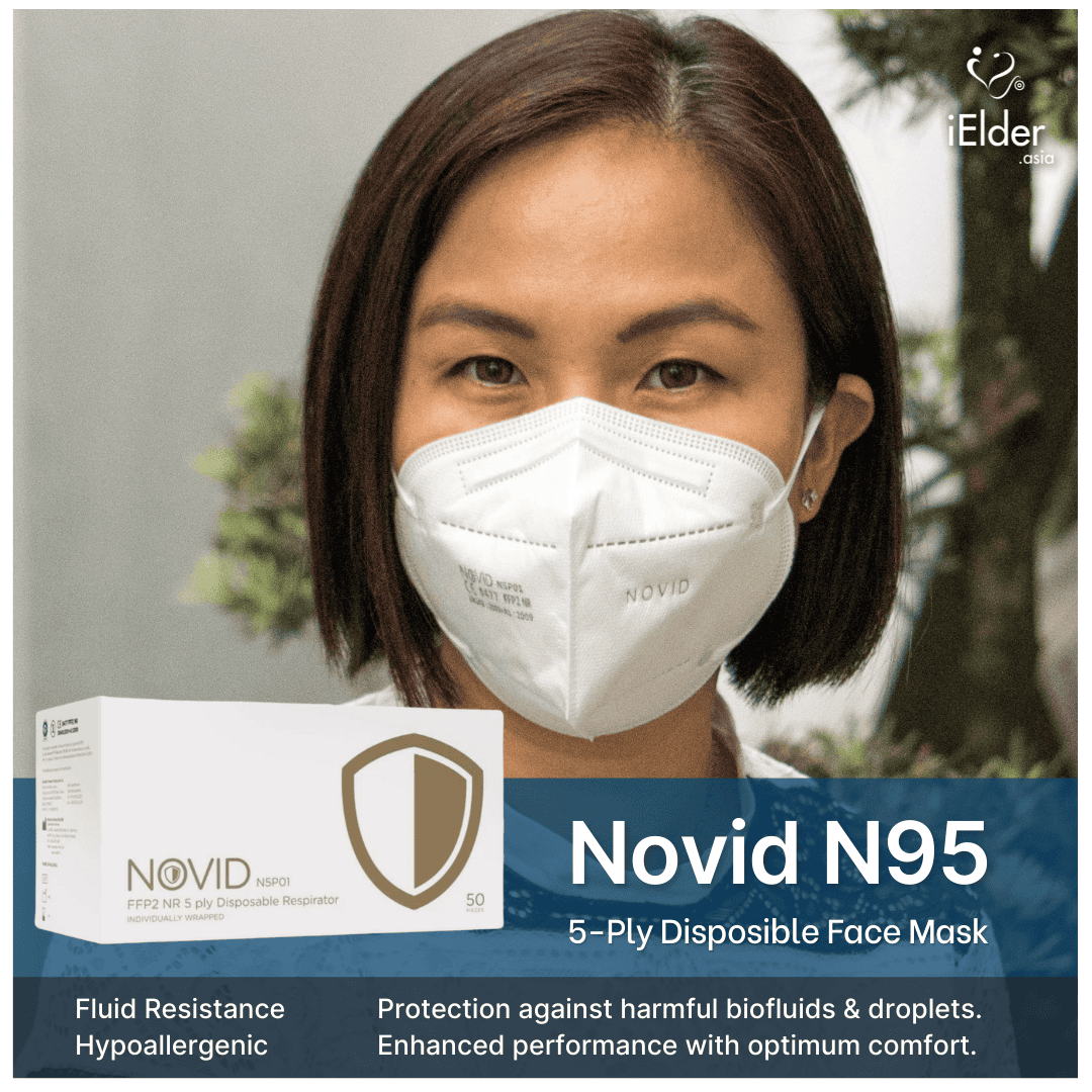 Novid N95 5-Ply Disposable Respirator (50 pcs per box) [EXP: JAN 2026 ...