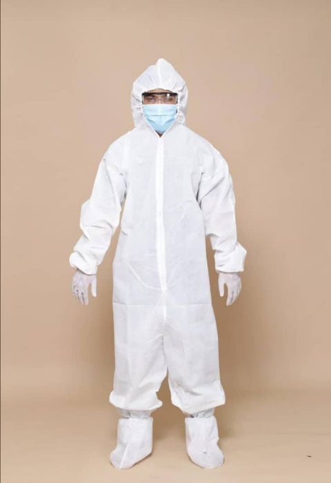 PPE 连体服和鞋套 42gsm（10 套）白色