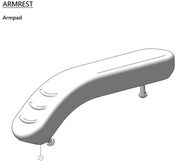 PU Armrest/Armpad for Karma Ergo Lite | Karma