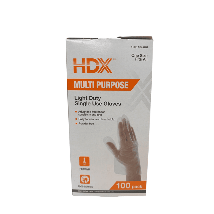 Multi Purpose Light Duty Single Use Glove 100pcs/box | HDX