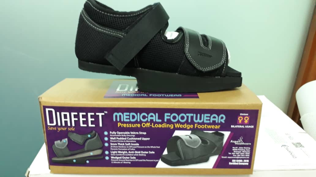DIAFEET Medical Footwear Pressure Off-loading Wedge Footwear (Posterior Wedge)- Unisex