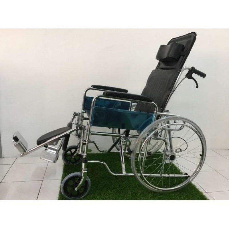 Steel Reclining Wheelchair 24kg (18") - Asian Integrated Medical Sdn Bhd (ielder.asia)