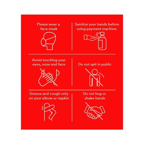 Stay Safe Counter/Wall (3M) Stickers