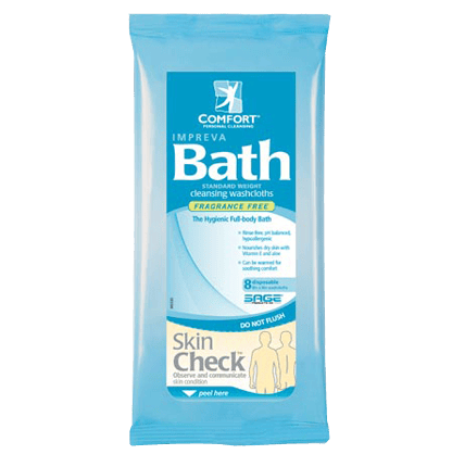 Sage Products Impreva Bath® Wipes, Soft Pack, Aloe, Unscented, 8/PK - Asian Integrated Medical Sdn Bhd (ielder.asia)