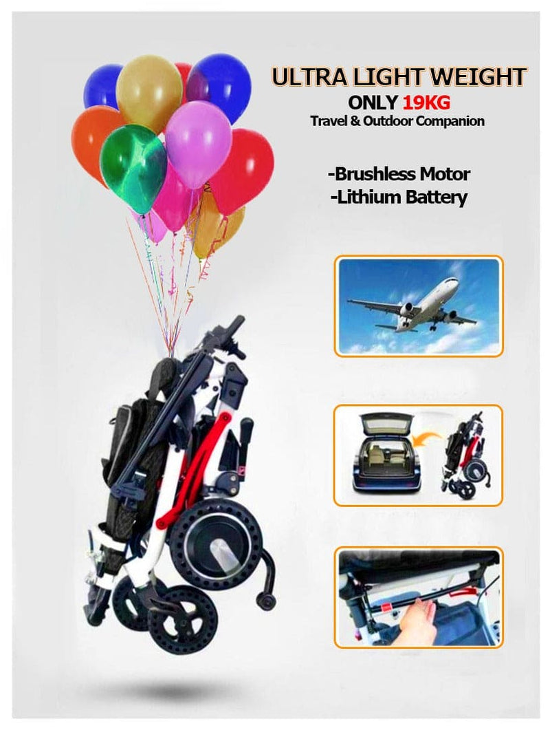 Smart Aluminium Brushless Motor Electric Wheelchair