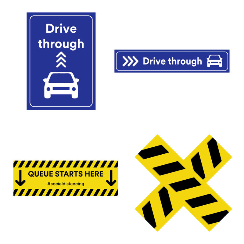 社交距离地板 (3M) 贴纸