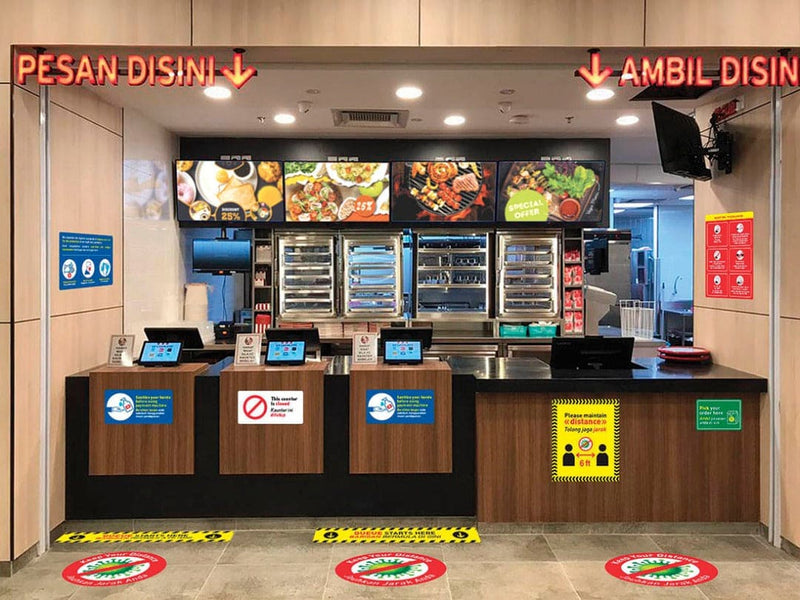 社交距离地板 (3M) 贴纸