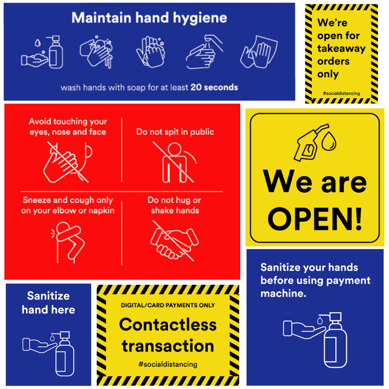 Stay Safe Counter/Wall (3M) Stickers