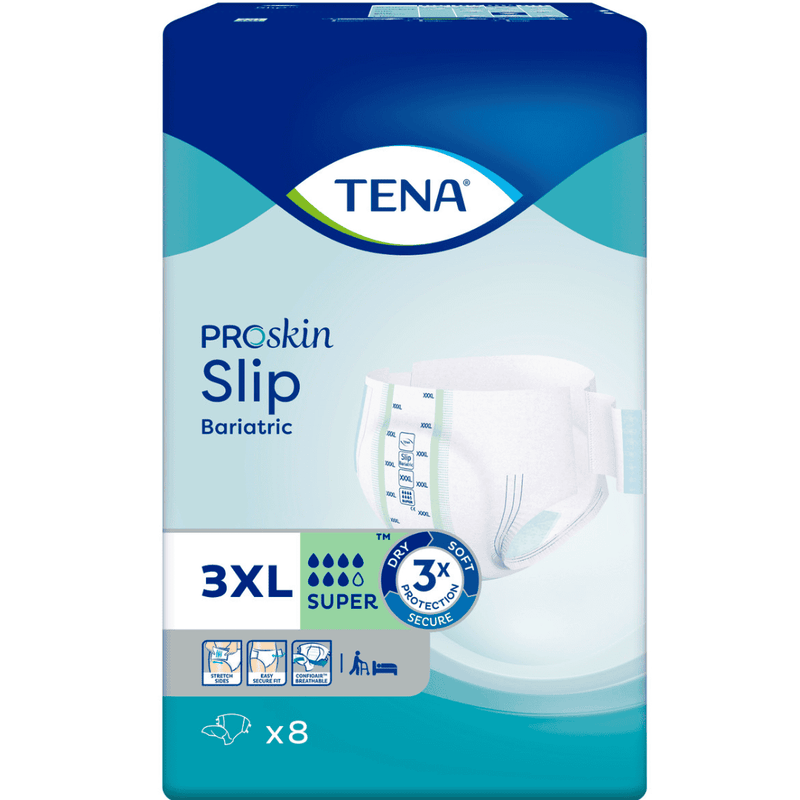 ProSkin Slip Bariatric Super 3XL Adult Diapers (4 bags x 8 pieces) | TENA