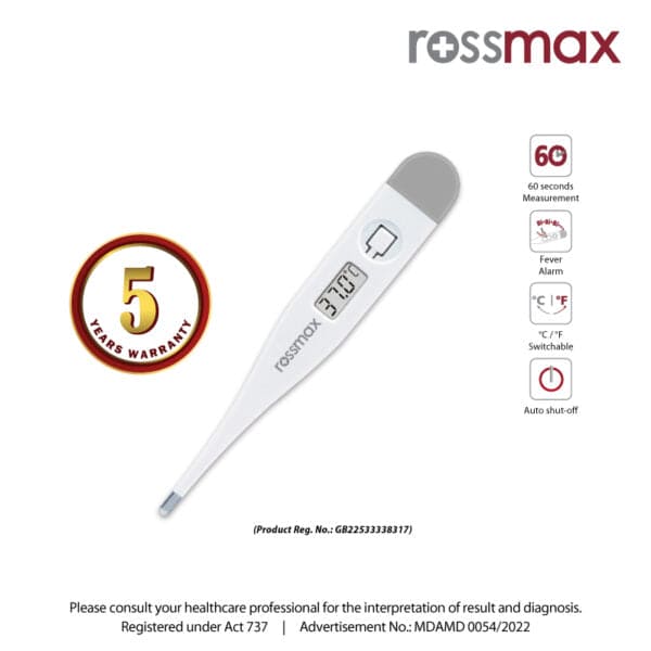 Termometer Pensel Digital | Model Rossmax TG100 – (Kegunaan di rumah)