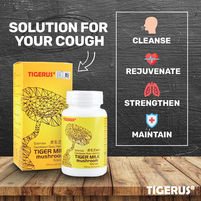 [Pre order] TIGERUS® Tiger Milk Mushroom Sclerotia (300mg x 60 Vegecaps) [ETA 3rd-4th April]] - Asian Integrated Medical Sdn Bhd (ielder.asia)