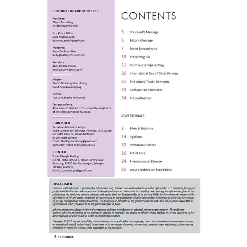 [Hard Copy] The Senior magazine | Mar-May 2023