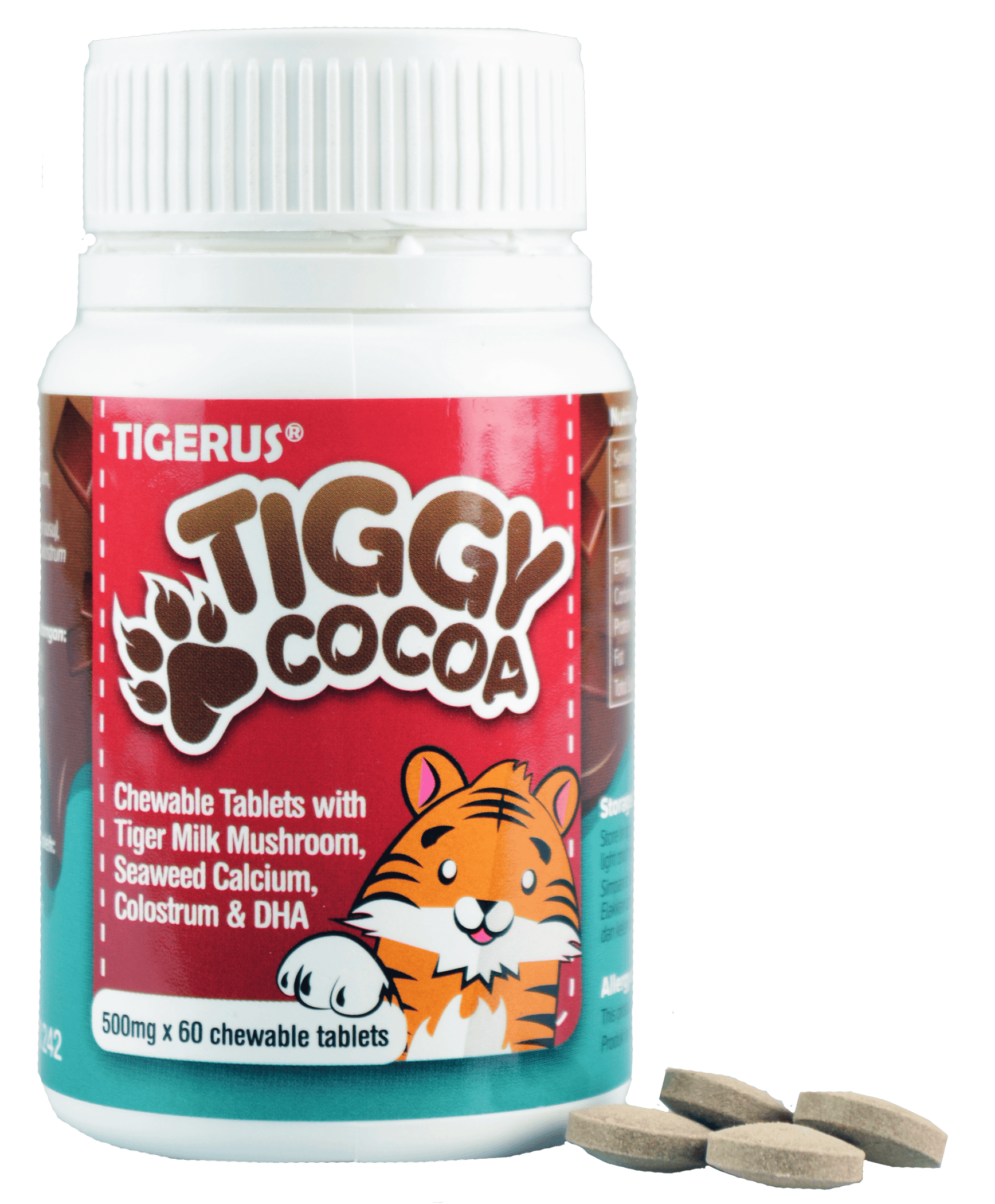 Tiggy Injection TIGERUS® TIGGY Cocoa Chewable Tablets (500mg x 60 tablets) [Expire Dat ...