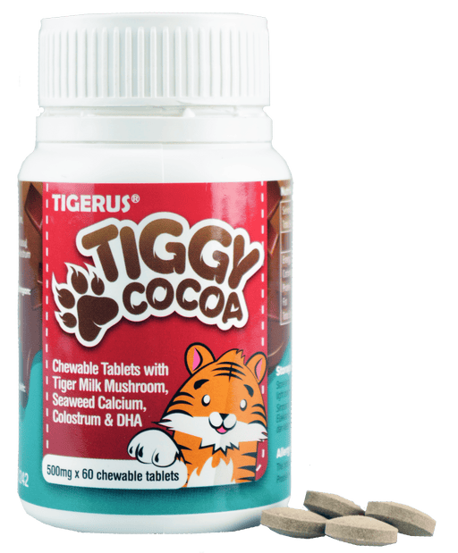 TIGERUS TIGGY Cocoa Chewable Tablets (500mg x 60 tablets) - Asian Integrated Medical Sdn Bhd (ielder.asia)