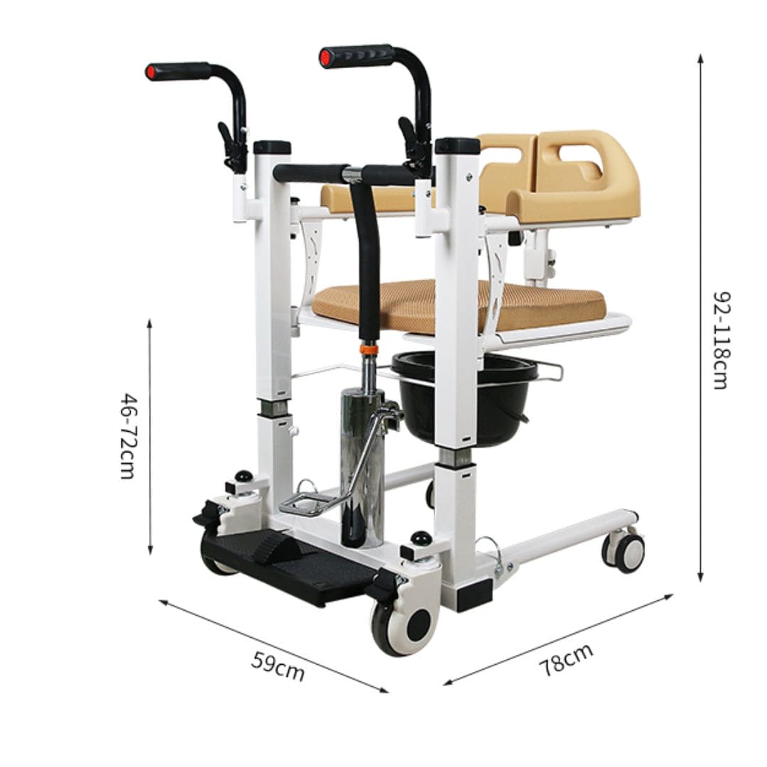 Transfer Chair For Patients Lift Hydraulic Transfer Chair With Commode ...