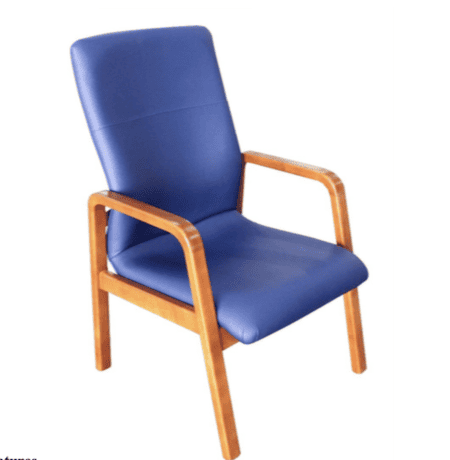 Kerusi Belakang Tinggi (PVC dengan kayu padu) | iElder 