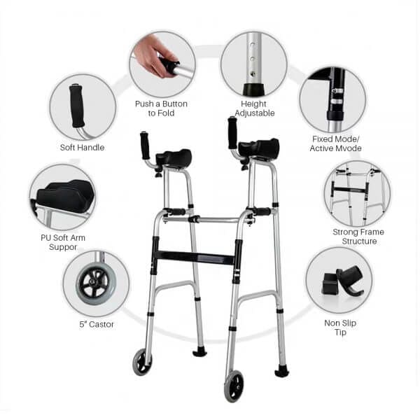 Walking Frame with Castor and Forearm Support | Fair