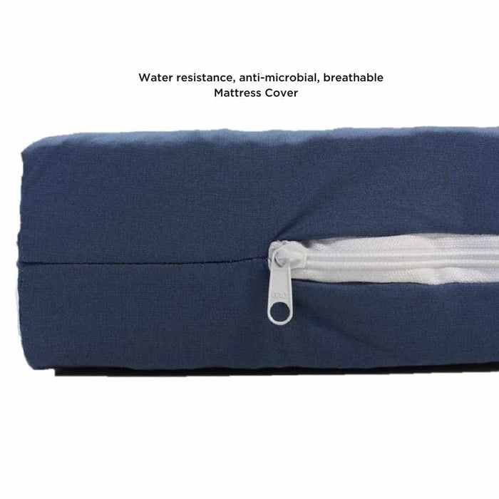Hospital Mattress Cover (Blue) for Wooden Bed Water Resistance Breathable | AIM Healthcare 