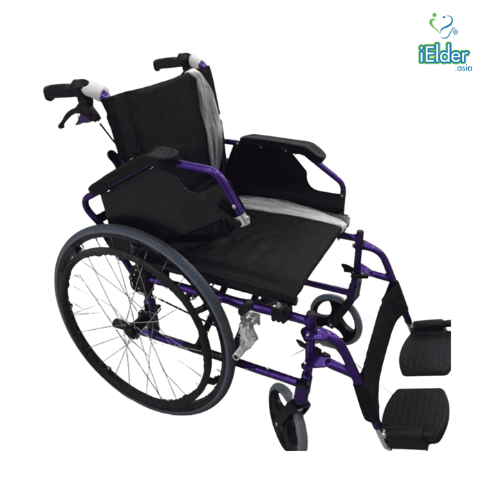 Easy Lightweight Detachable Wheelchair (Silver) 18"