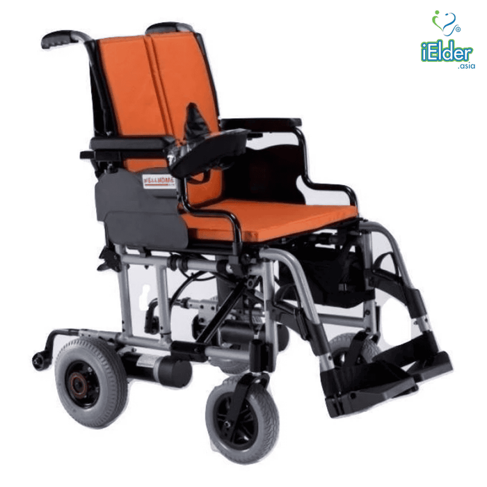 Orange New Breeze Lightweight Powered Wheelchair 