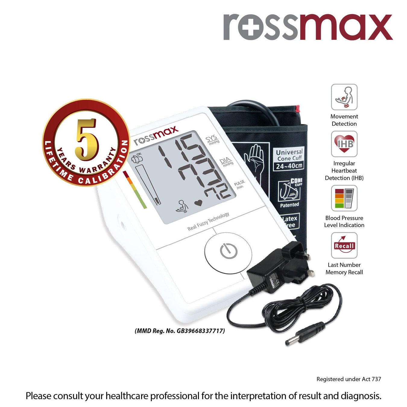 Rossmax Blood Pressure Monitor X1