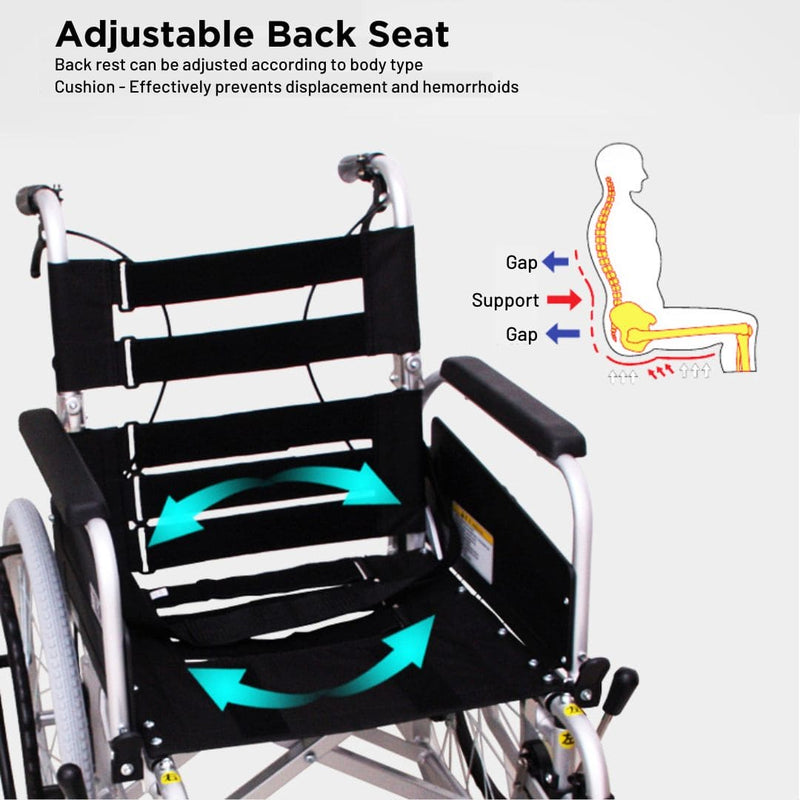 Detachable Armrest & Footrest Wheelchair KA822-45 | Kawamura