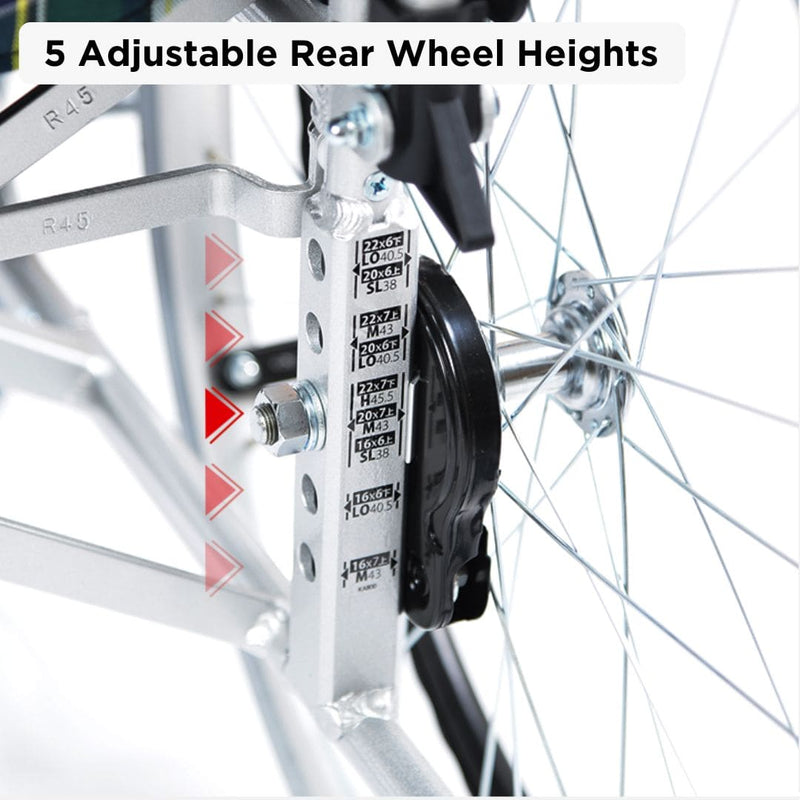 Detachable Armrest & Footrest Wheelchair KA822-45 | Kawamura