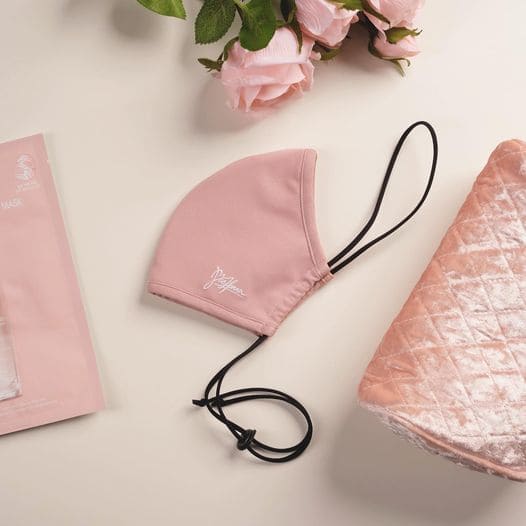 Bae Hanna SkinLab Fabric Face Mask Hijab Friendly Version Headloop (Blush Pink)