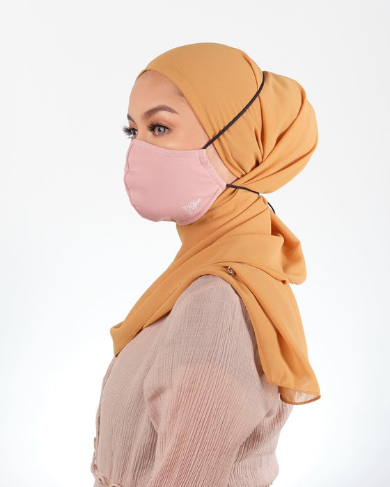 Bae Hanna SkinLab Fabric Face Mask Hijab Friendly Version Headloop (Blush Pink)
