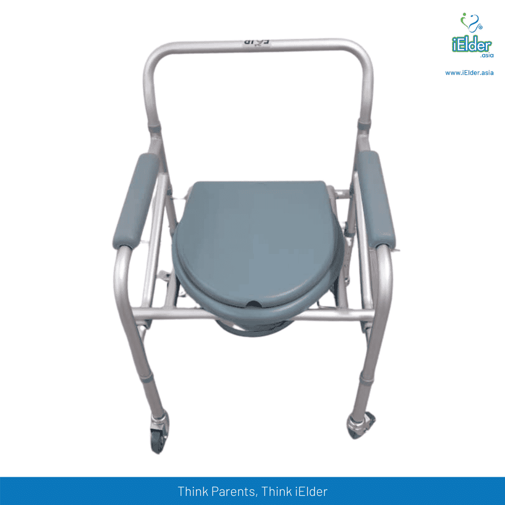 Aluminium Commode Chair with wheels Blue | Fair — iElder.Asia (Asian ...