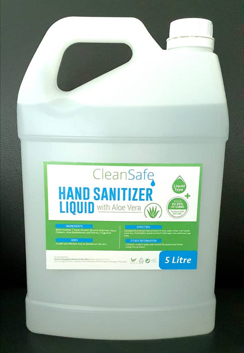 CleanSafe Hand Sanitizer Liquid 5 Litre