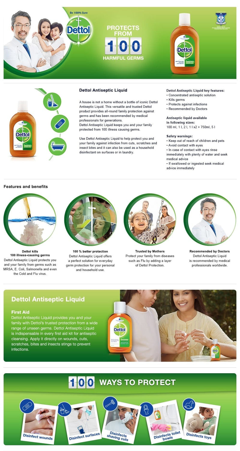 Dettol Antiseptic Germicide Antiseptic Disinfectant Liquid