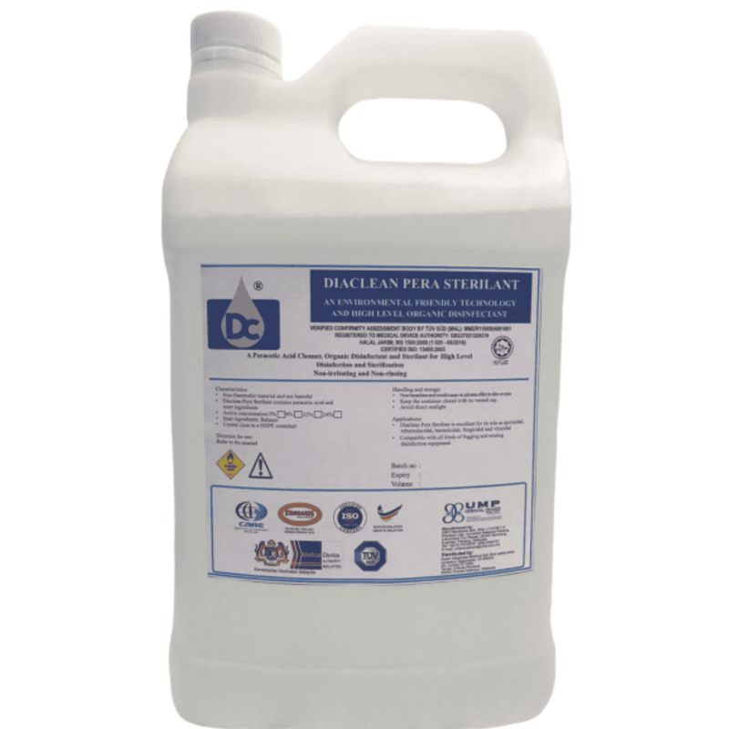 Environmentally friendly, Organic, Halal Diaclean Pera Sterilant Disinfectant 5L