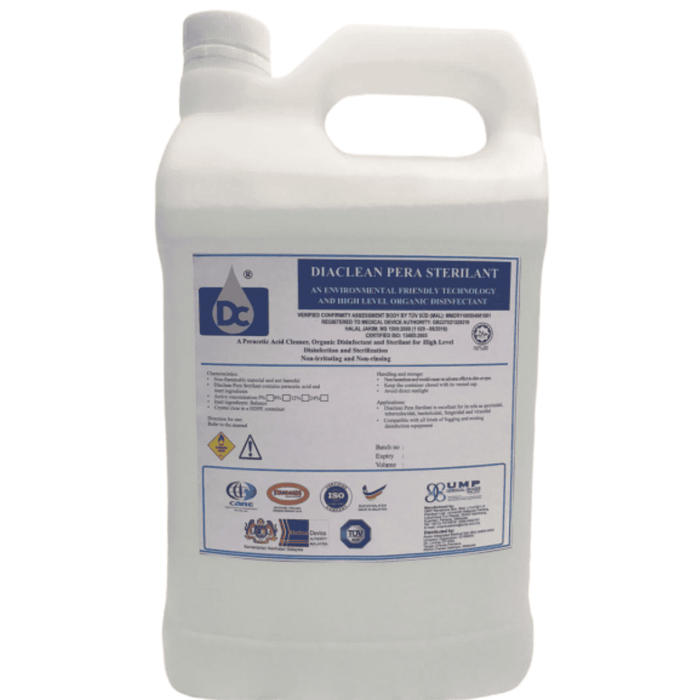 Environmentally friendly, Organic, Halal Diaclean Pera Sterilant disinfectant 5L
