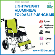Green Compact lightweight Aluminium Foldable Pushchair
