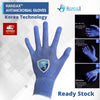 Handax Antimicrobial Fabric Gloves (Kills 99.9% Of Harmful Microorganisms) Blue