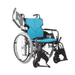 Self-Propelled Elevating Wheelchair KMD-C22-45 Light Blue | Kawamura 