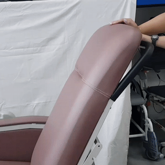 Kerusi Geriatrik Kerusi Mudah Alih dengan Dulang