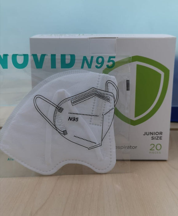 Novid NR 5 层一次性呼吸器面罩青少年尺寸 N95（每盒 20 片）[EXP: 2024 年 11 月]