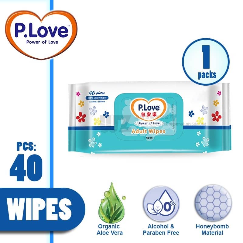 P.Love Adult Wipes (wet tissue) 40 sheets/pack