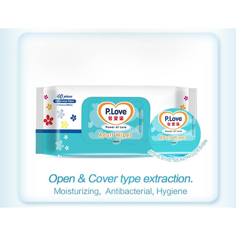 P.Love Adult Wipes (wet tissue) 40 sheets/pack
