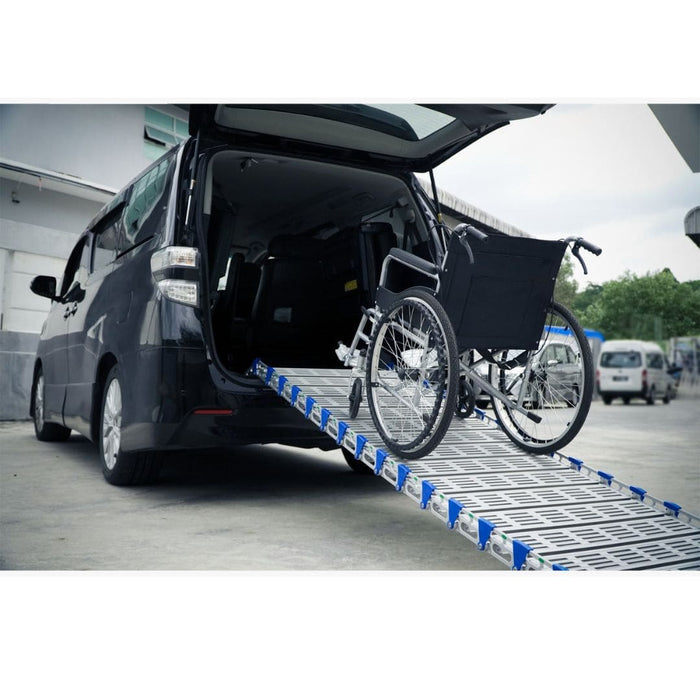 Ramp Aluminium Boleh Gulung Mudah Alih untuk Kerusi Roda 